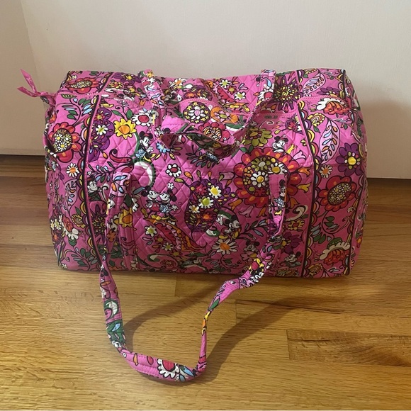 Vera Bradley Handbags - Vera Bradley Disney Parks Just Mousing Around Large Duffel Mickey Minnie Pink